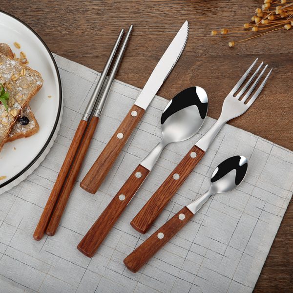 304 rosewood cutlery set