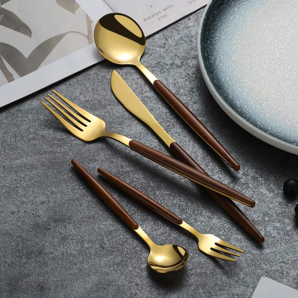 Golden Portuguese handle cutlery set