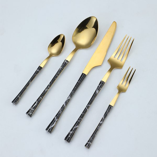 Golden Small waist handle cutlery set