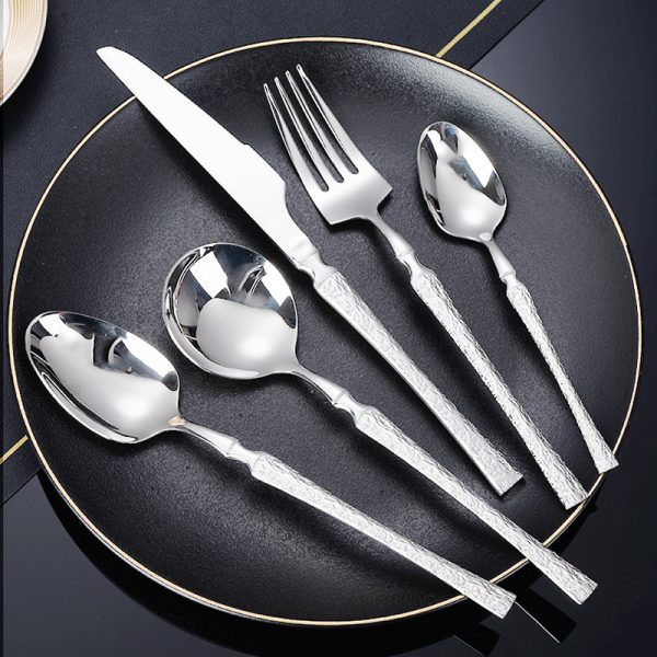 Thin bark pattern small waist cutlery set