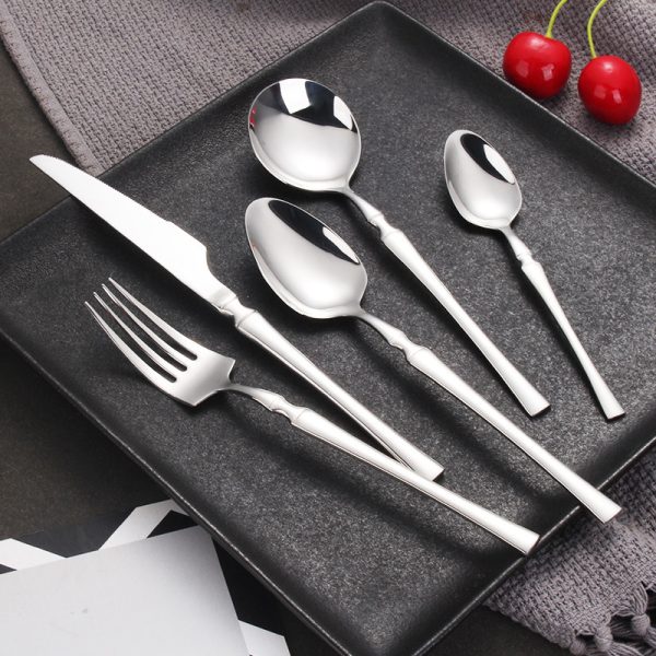 Thin style light handle small waist cutlery set