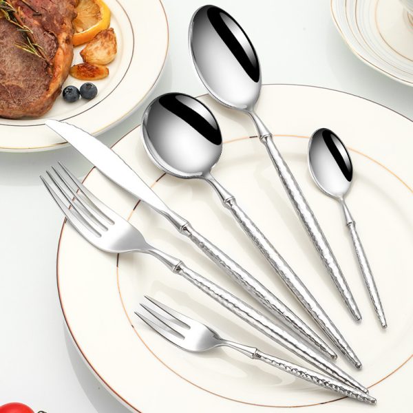 Ballet hammer patterned cutlery set