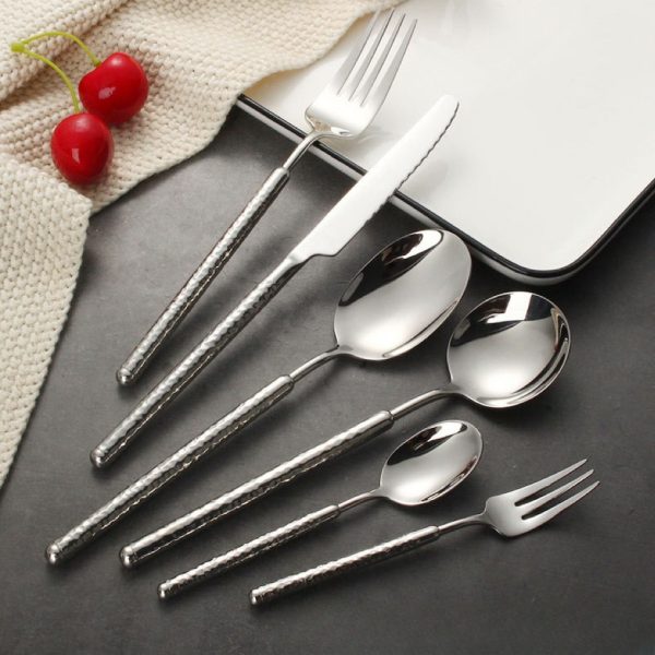 Round diamond cutlery set